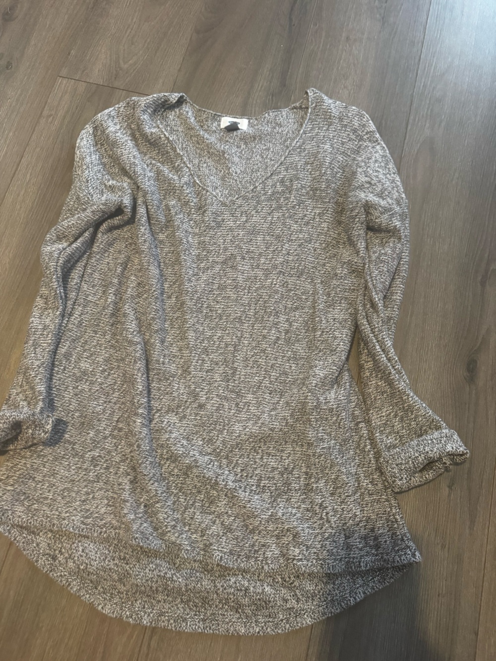 Old Navy Marled Gray Knit Sweater Large